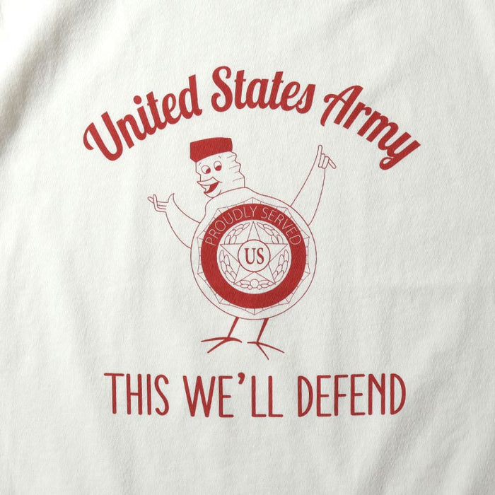22413 PRINT RINGER TEE (US ARMY) - NAVY/WHITE
