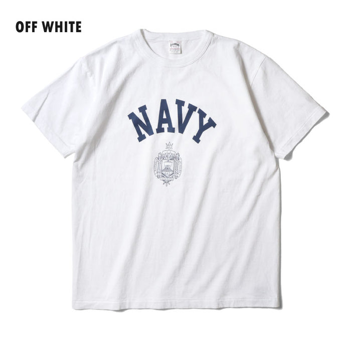 22421 X U.S.NAVY PRINT TEE - OFF WHITE