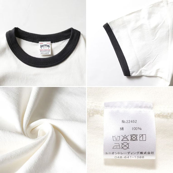 22452 PRINT RINGER TEE (FFA) - BLACK/WHITE
