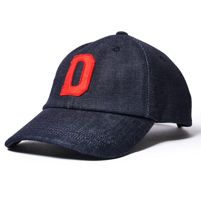 303 BASEBALL CAP WITH "D" - INDIGO/APPLIQUE