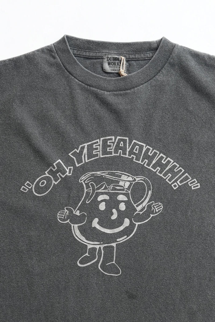 33005PD-03 5.4OZ PRINTED TEE "OH,YEEAAHHH!" PIGMENT DYE - PD.BLACK