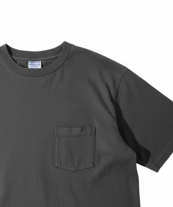 6oz TUBE POCKET TEE S/S - USED BLACK