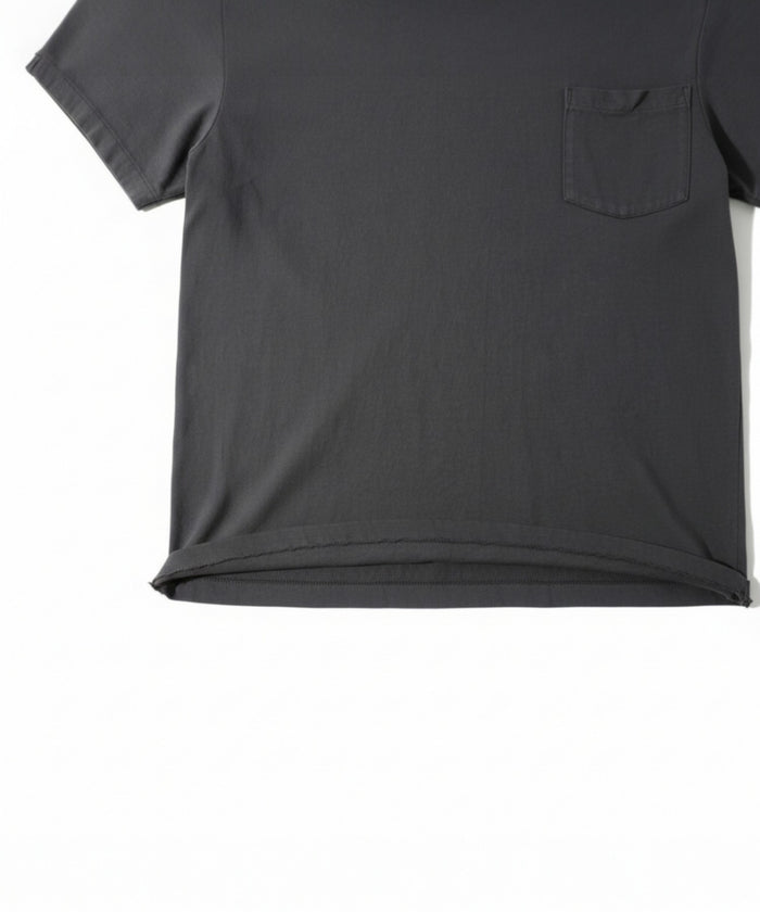6oz TUBE POCKET TEE S/S - USED BLACK