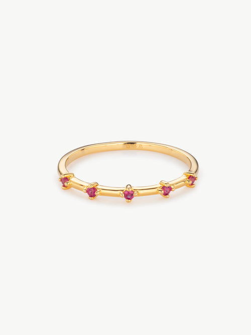 Astra Ruby Ring in Gold Vermeil