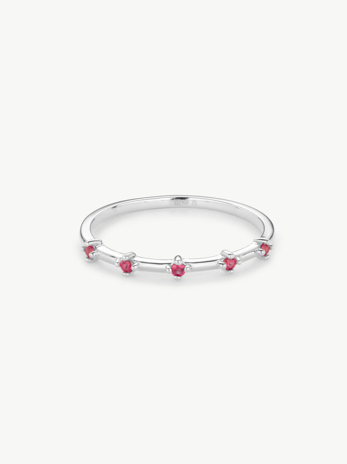 Astra Ruby Ring in Sterling Silver