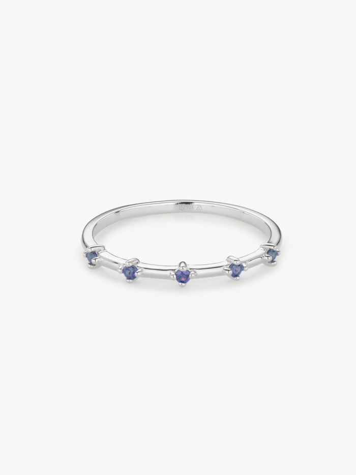 Lab-Grown Sapphire ring in Sterling silver