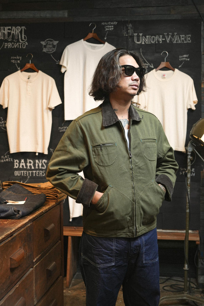 BARN JACKET - Olive Canvas