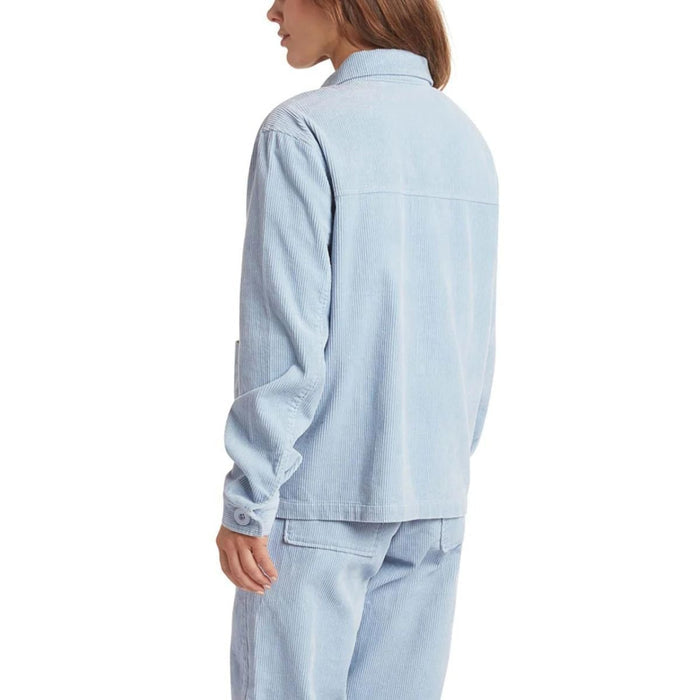 Body Glove Sportswear Women's Cursive Chest Button Jacket in Cloud - BoardCo