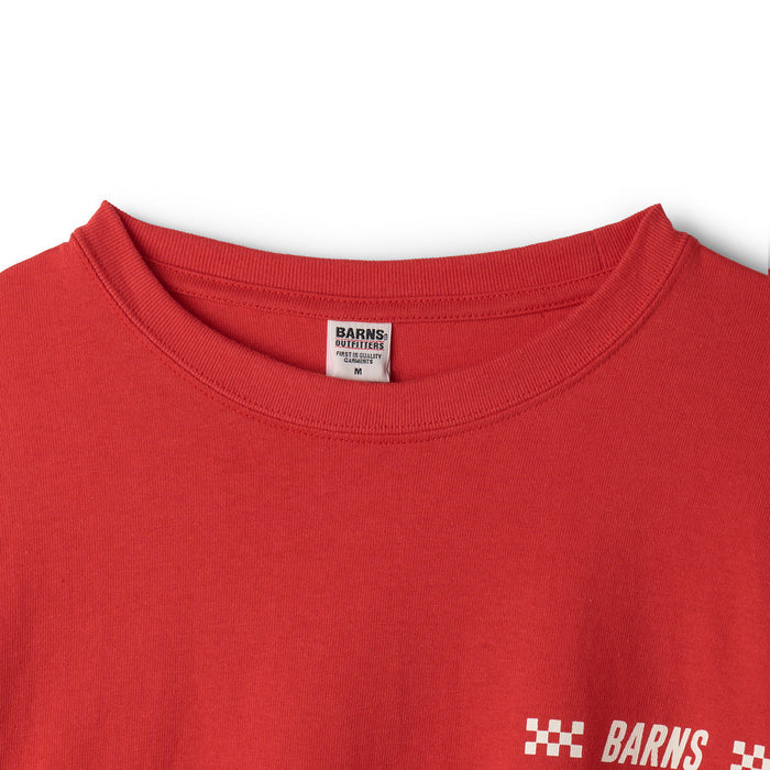 BR-25403 BOXY L/S PRINT T-SHIRT (MOTORCYCLELADY) - RED