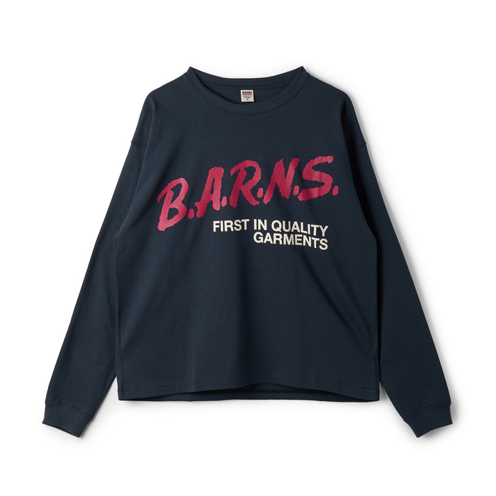 BR-25404 BOXY L/S PRINT T-SHIRT (BARNS) - CHARCOAL