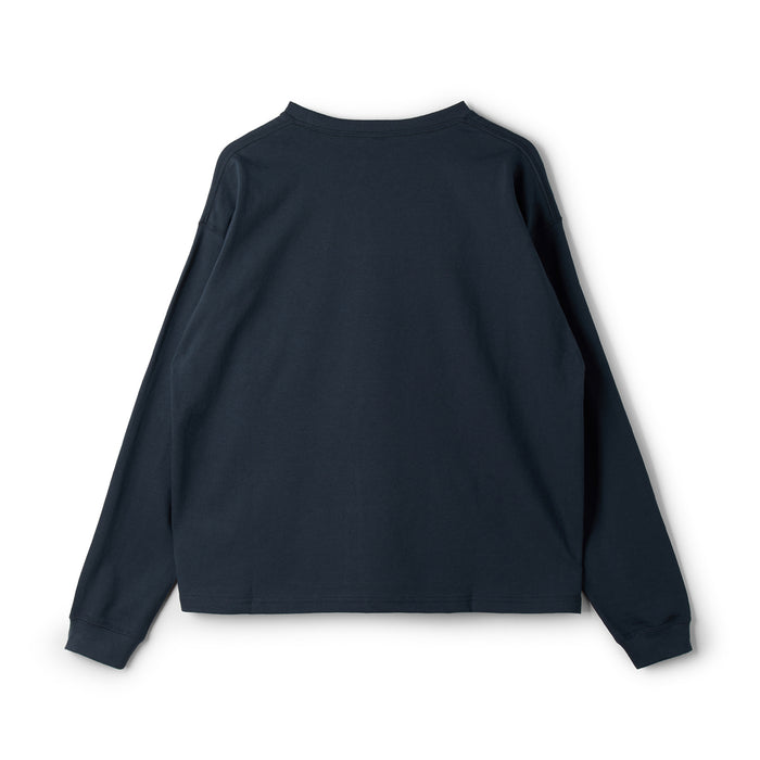 BR-25404 BOXY L/S PRINT T-SHIRT (BARNS) - CHARCOAL