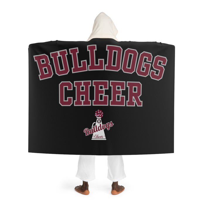 Bulldogs Cheer Hooded Sherpa Fleece Blanket