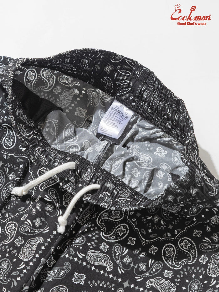 CHEF SHORT PANTS LIGHT PAISLEY - BLACK
