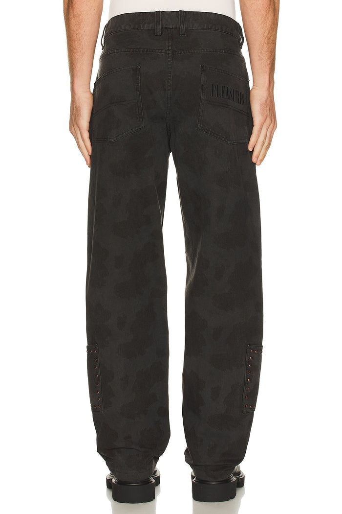 COWHIDE DOUBLE KNEE - BLACK
