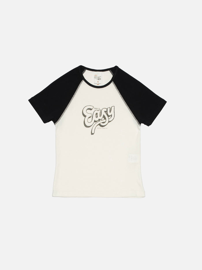 Eve T-Shirt Take It Easy - Offwhite/Black