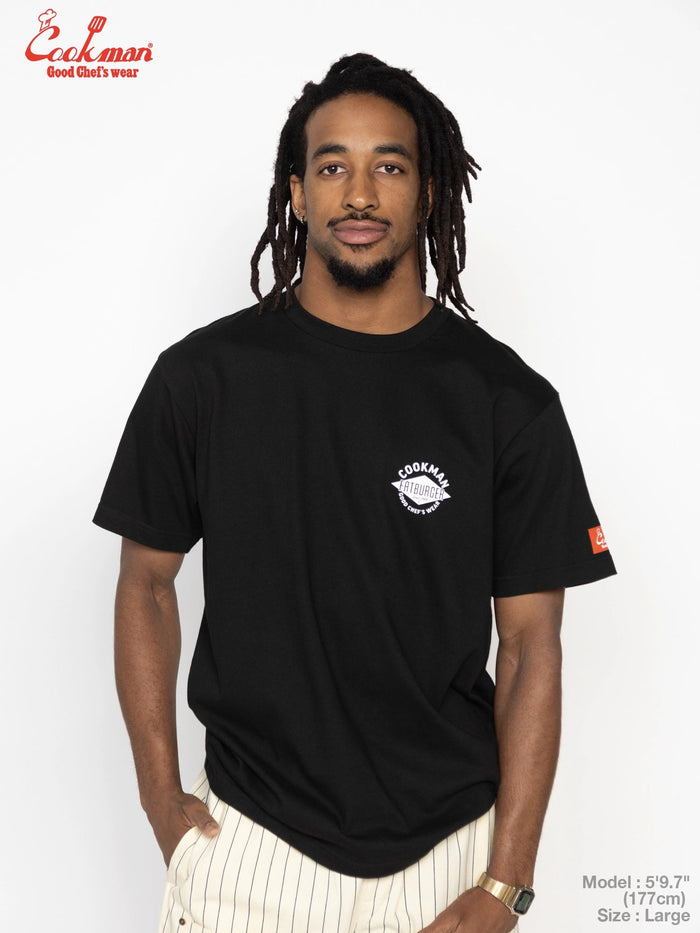 FATBURGER FIRST LOCATION TEE S/S - BLACK