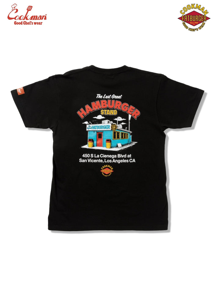 FATBURGER FIRST LOCATION TEE S/S - BLACK