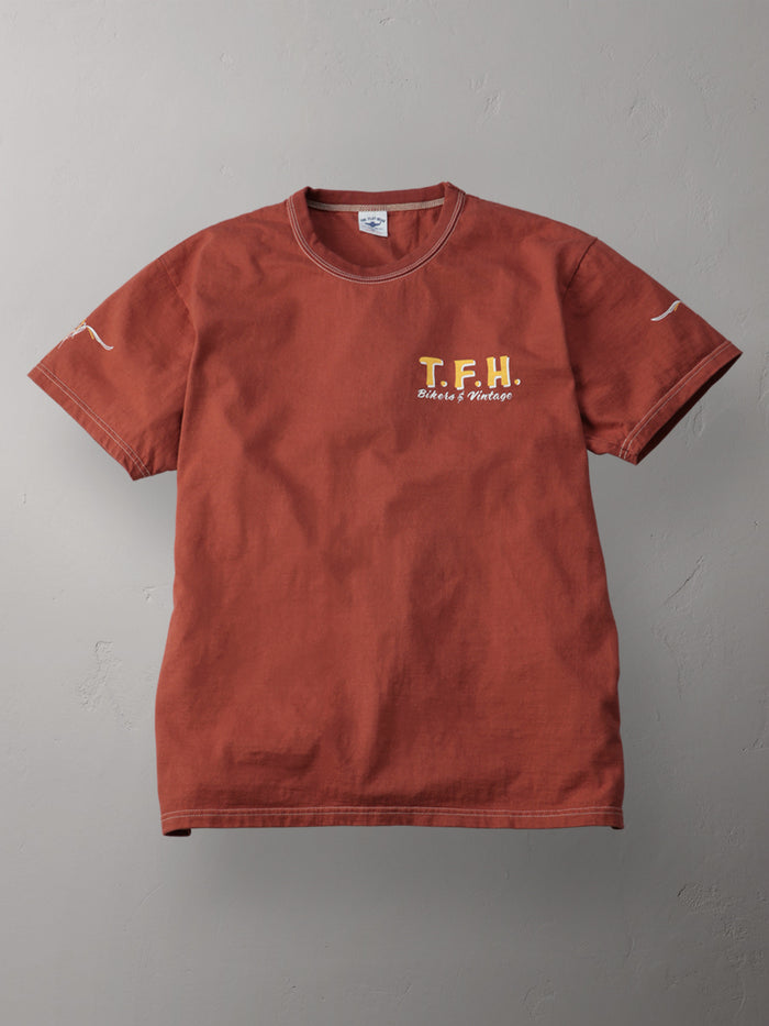 FN-THC-065 T-SHIRT - PINSTRIPE - ORANGE