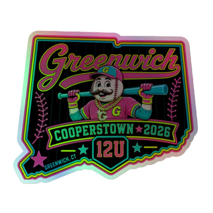 Greenwich Cooperstown Pin Design Holographic stickers
