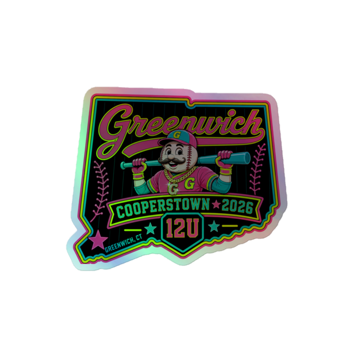 Greenwich Cooperstown Pin Design Holographic stickers