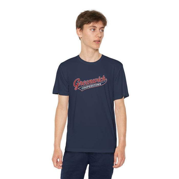 Greenwich Cooperstown Swoosh Original Pin Performance Youth Competitor Tee