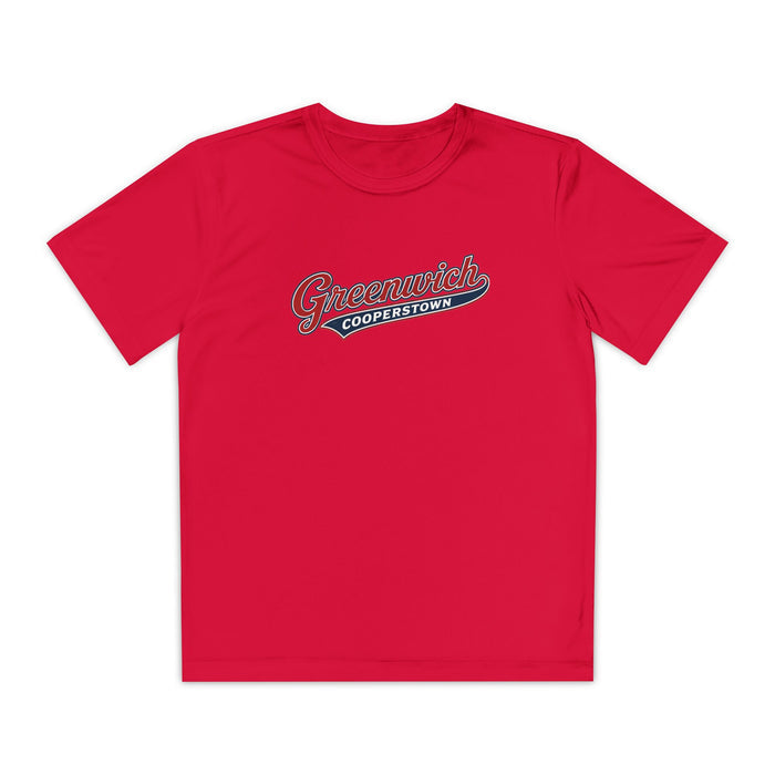 Greenwich Cooperstown Swoosh Original Pin Performance Youth Competitor Tee