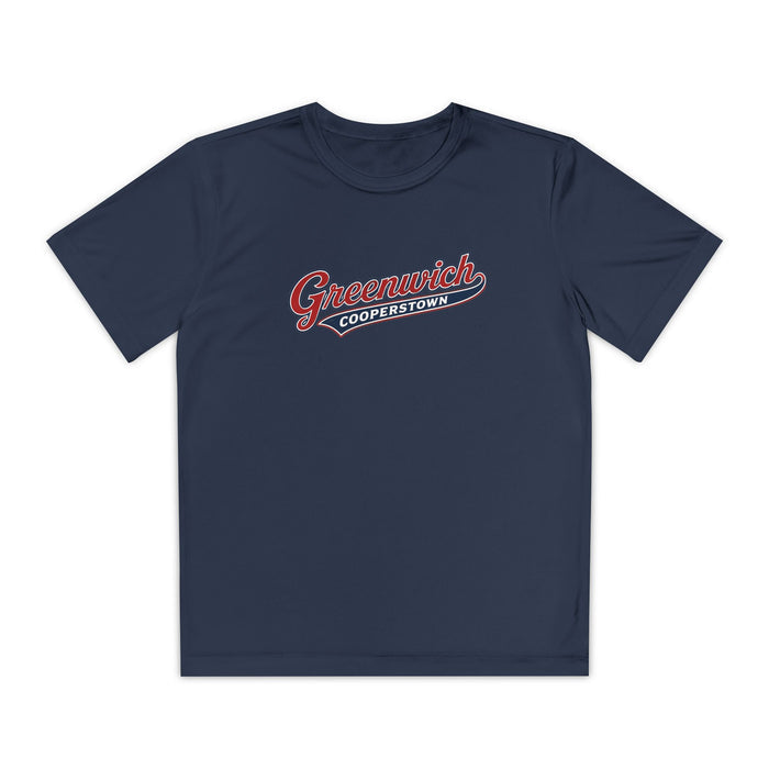 Greenwich Cooperstown Swoosh Original Pin Performance Youth Competitor Tee