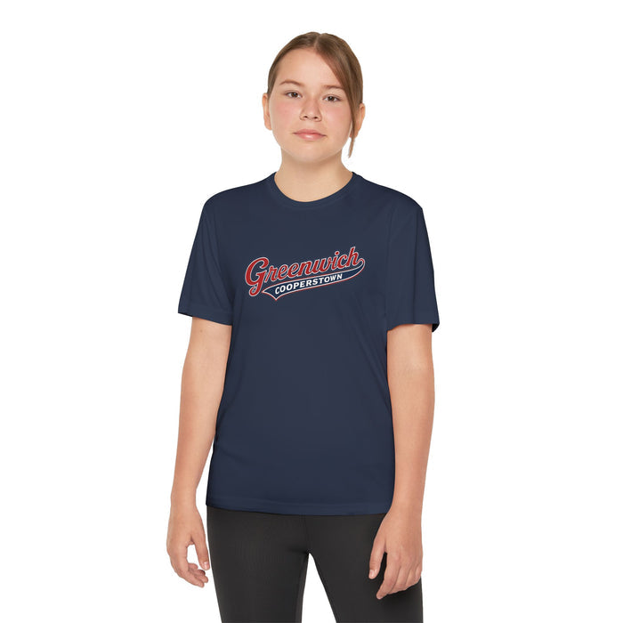 Greenwich Cooperstown Swoosh Original Pin Performance Youth Competitor Tee