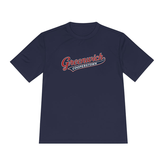 Greenwich Cooperstown Swoosh Performance ADULT SIZE Moisture-Wicking Shirt