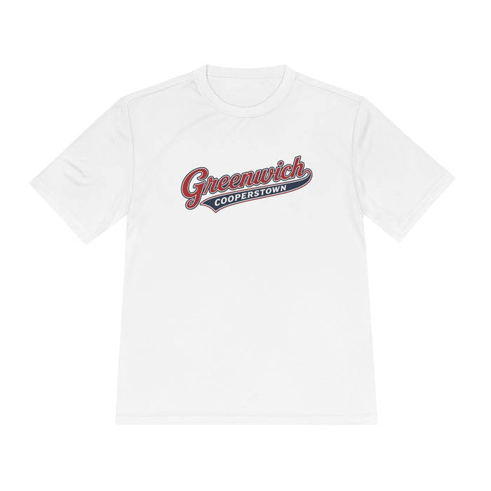 Greenwich Cooperstown Swoosh Performance ADULT SIZE Moisture-Wicking Shirt