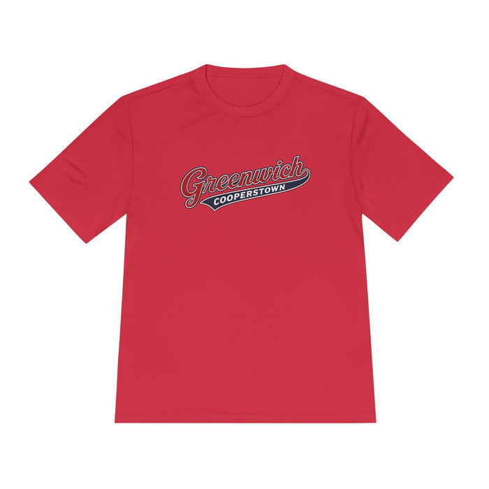 Greenwich Cooperstown Swoosh Performance ADULT SIZE Moisture-Wicking Shirt