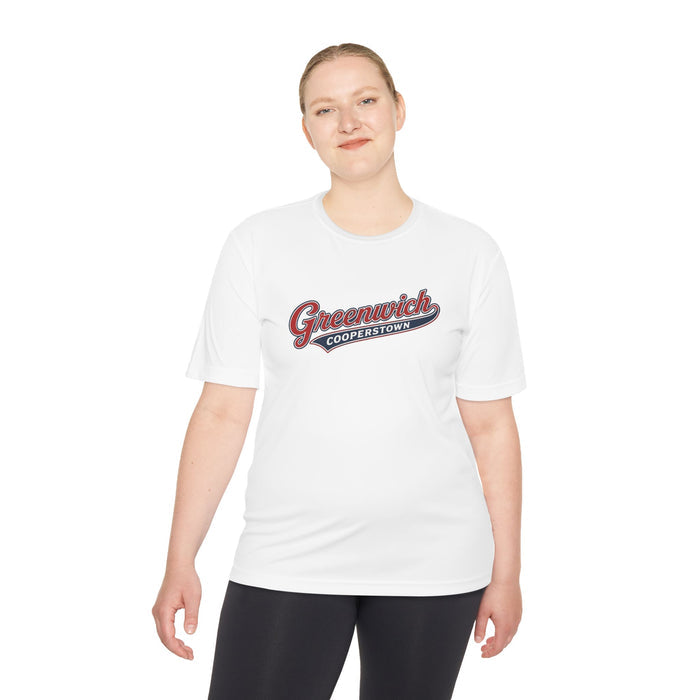 Greenwich Cooperstown Swoosh Performance ADULT SIZE Moisture-Wicking Shirt