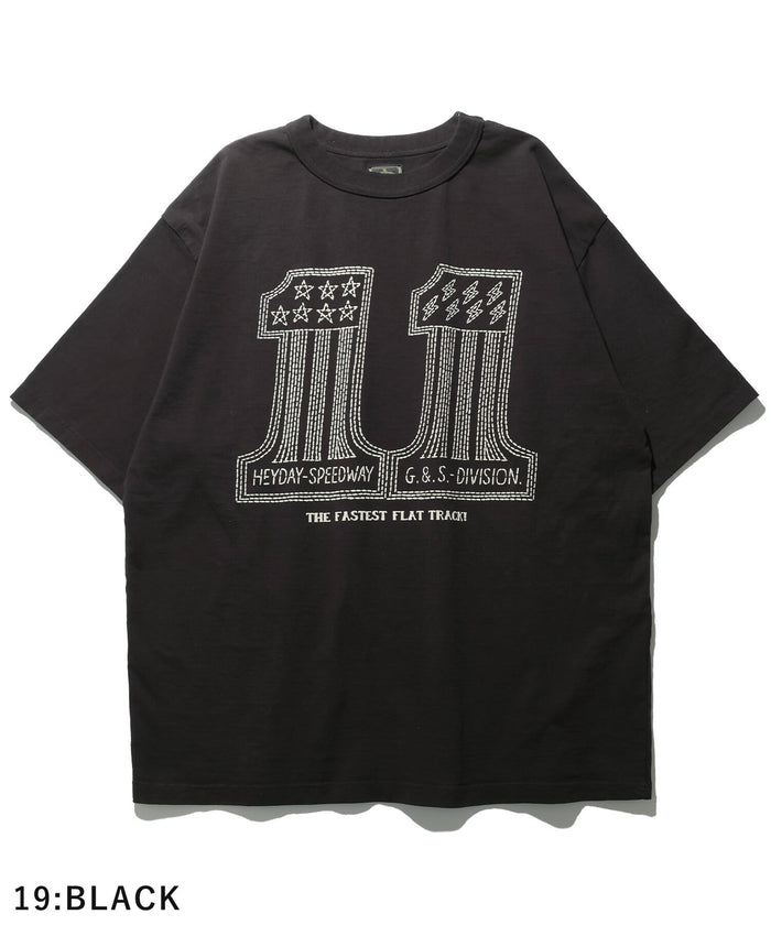 GS2549945 11 SASHIKO PRINT TEE - BLACK