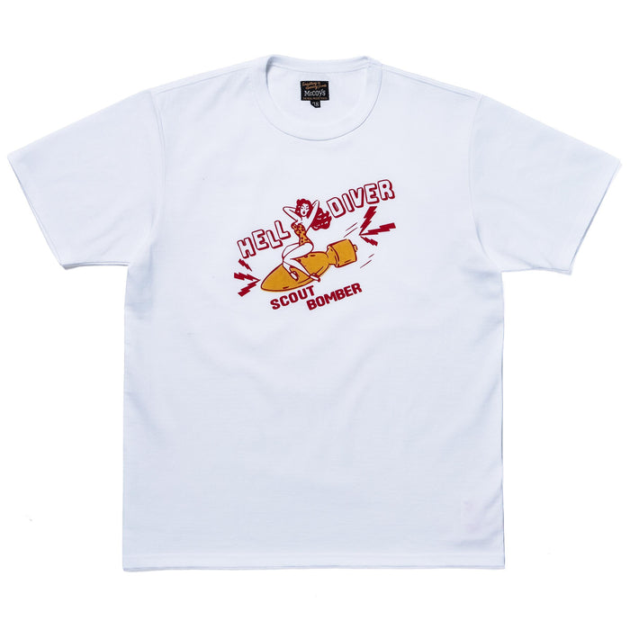 MC26019 MILITARY TEE / HELL DIVER - WHITE