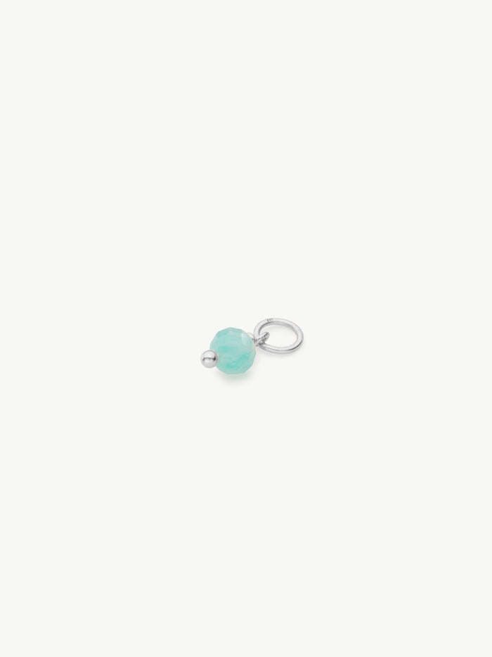 Mini Amazonite earring charm in silver