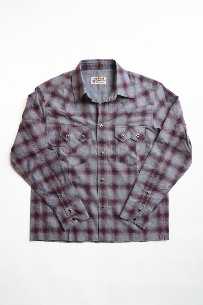 Mod Western Shirt - Printed Blue JP Chambray