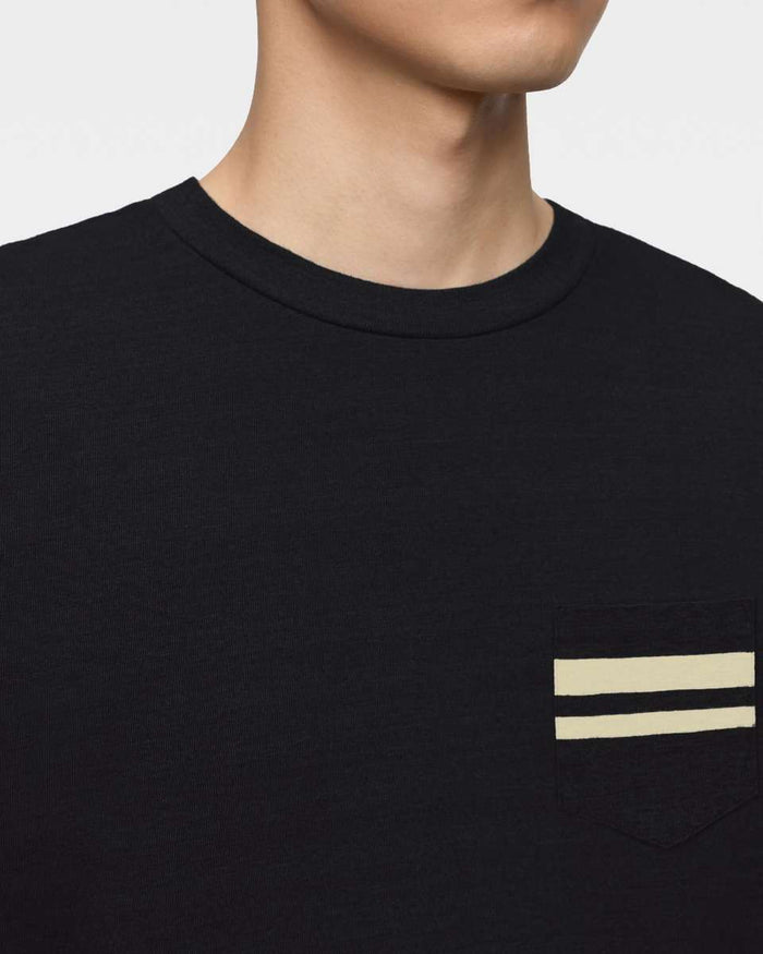 MXTS1041 HEAVY OUNCE S/S POCKET TEE -DISCHARGE PRINT - BLACK