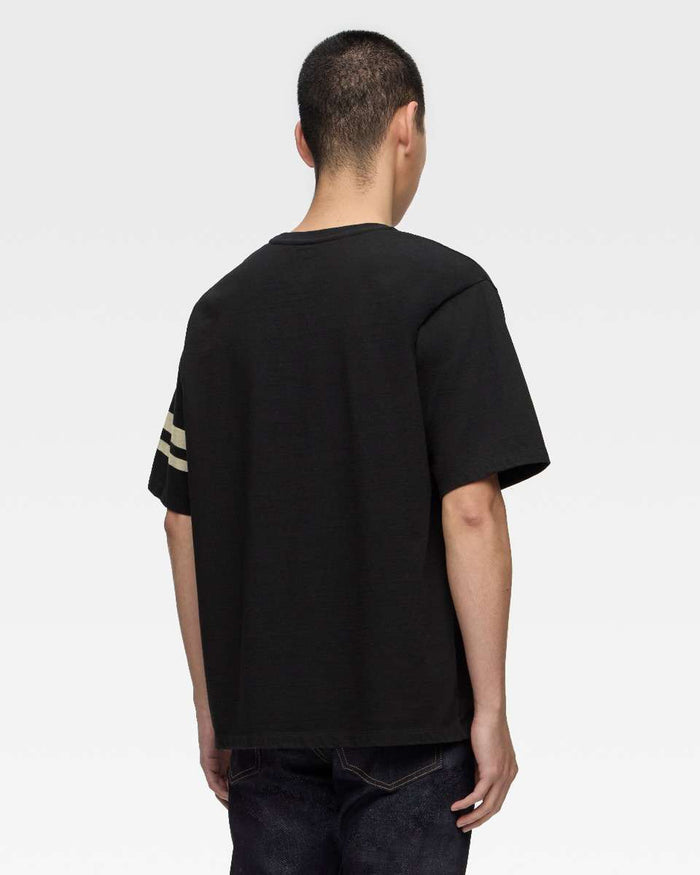 MXTS6004 HEAVY OUNCE S/S TEE -DISCHARGE PRINT - BLACK