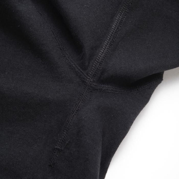 NEW HENLEY NECK SHORT-SLEEVED T-SHIRT (SLIM FIT) - BLACK