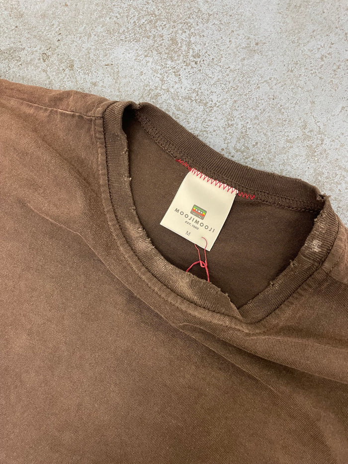 OVERSIZE CROP TEE S/S - AGED BROWN