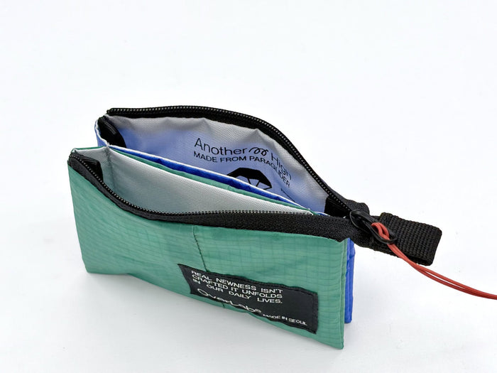 OVPR-134-Double wallet - GREEN/LIGHT BLUE