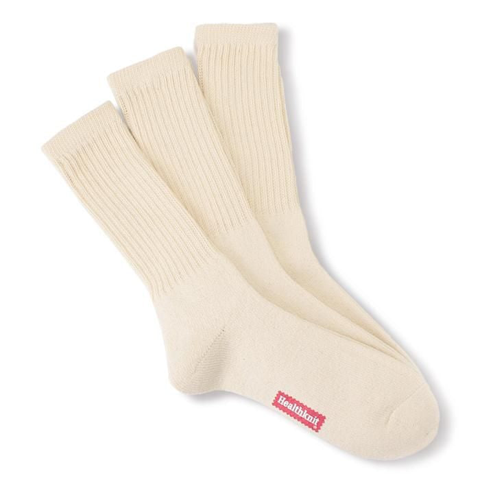 SINKER CLASSIC PLAIN 3-PACK SOCKS - NATURAL IVORY