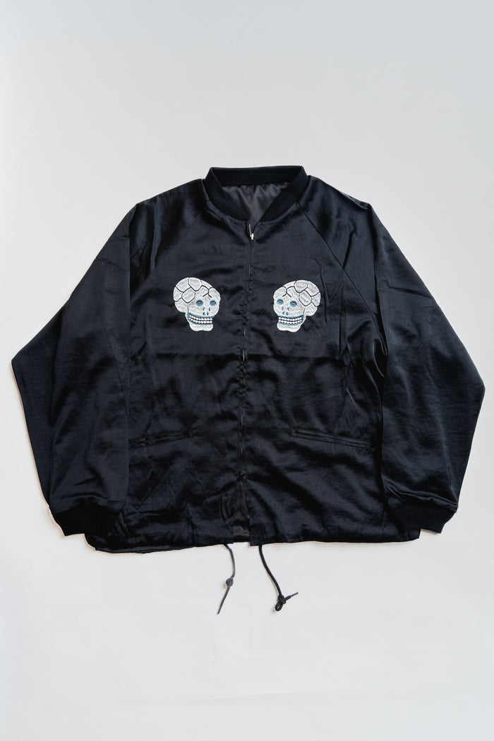 SNAKE & SKULL SOUVENIR JACKET - BLACK