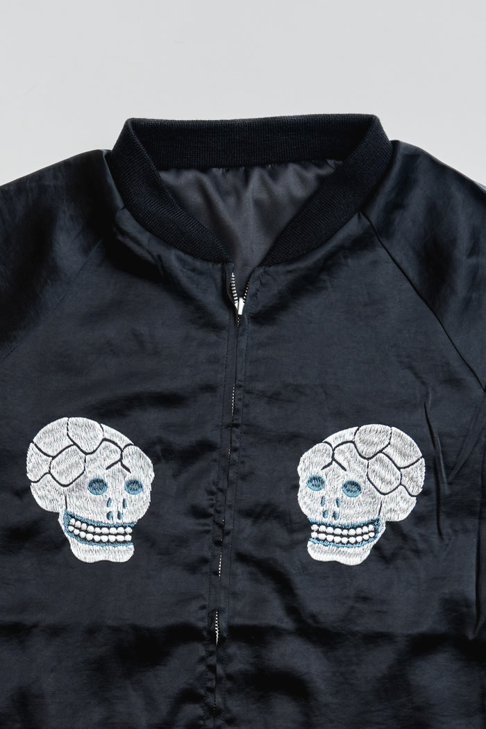 SNAKE & SKULL SOUVENIR JACKET - BLACK