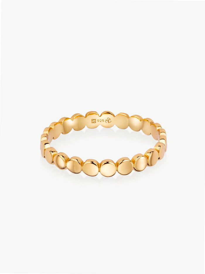 Gold vermeil circles ring