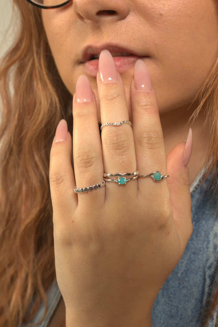sterling silver circles ring