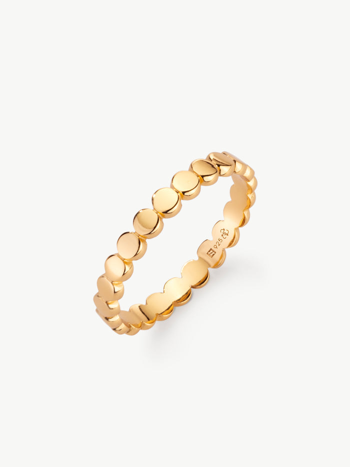 Gold vermeil circles ring