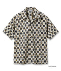 SS39697 COTTON BROAD HAWAIIAN SHIRT “NAVY'S CHEVRON” - CREAM