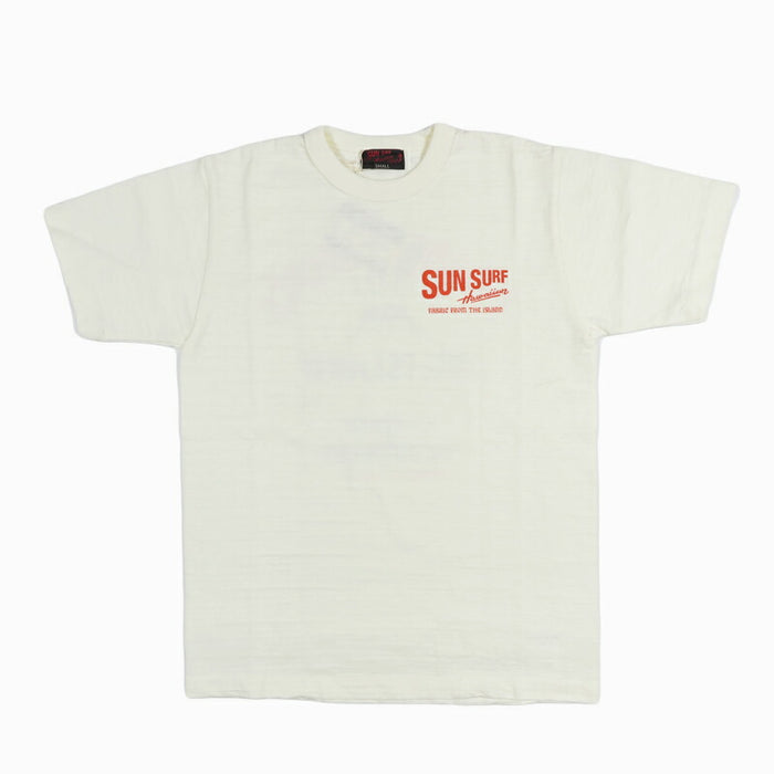 SS79677 SLUB YARN T-SHIRT PIILANI'S LUNCHES - OFF WHITE