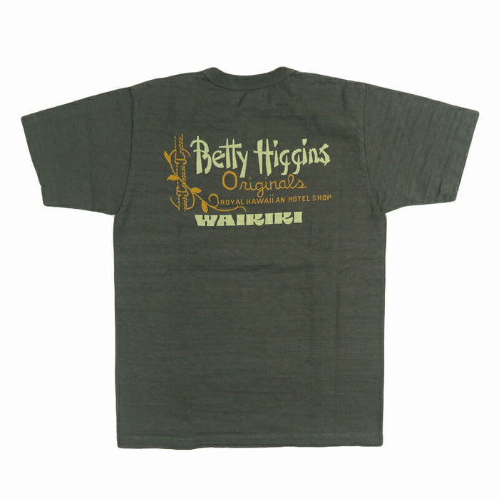 SS79714 SLUB YARN T-SHIRT BETTY HIGGINS LOGO - BLACK